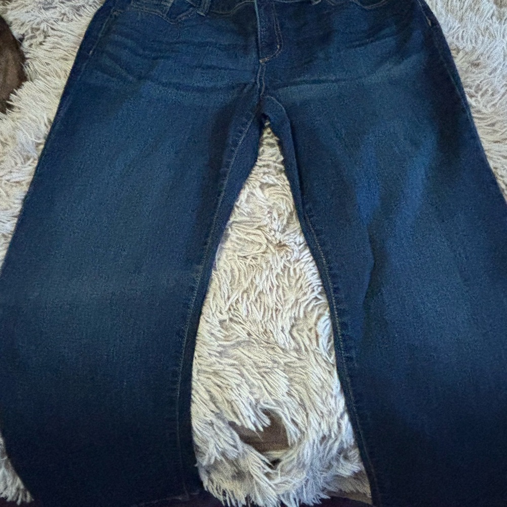 Woman’s St. John's Bay Dark Blue Straight Leg Jeans Sz 16P NWOT